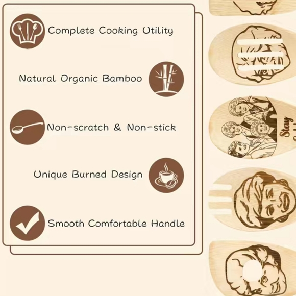 5 piece bamboo kitchenware - Picture 4 of 9